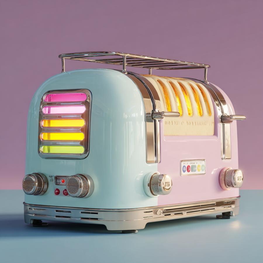 Retro Toaster with Bonus Features