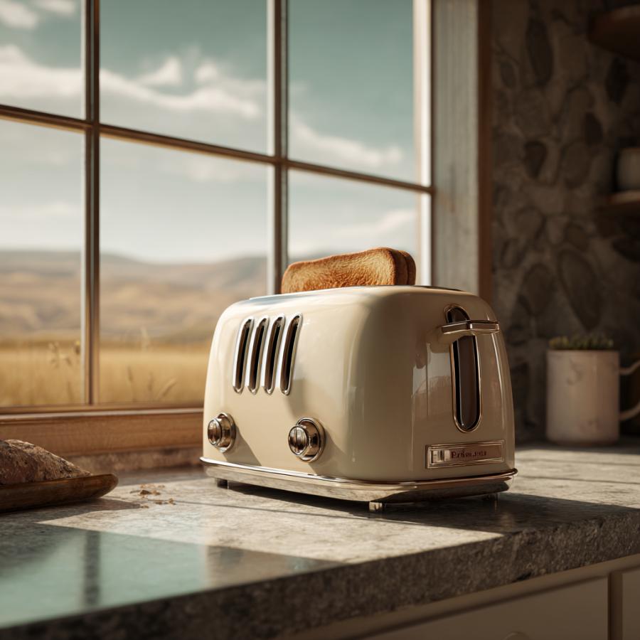Retro Toaster on a Farm